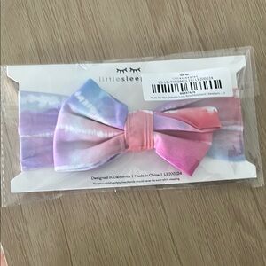Little Sleepies Multi Tie Dye Luxe Bow Headband NB-3T